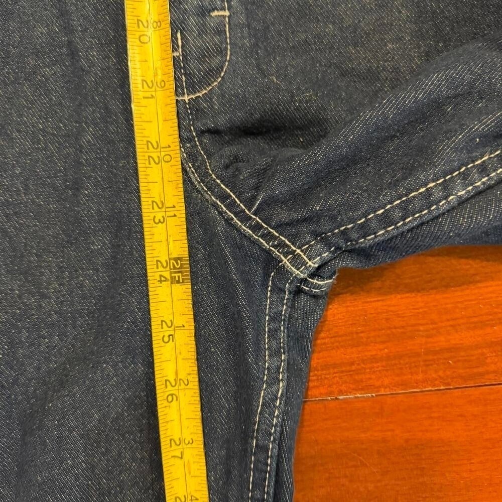 Genuine Dickies Bib Denim Overalls Indigo Blue Medium Regular Festival Workwear - Picture 10 of 15